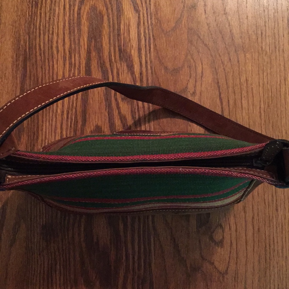 Cedeno Sturdy Leather and Tapestry Crossbody Bag - Picture 6 of 13
